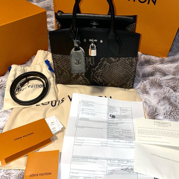 ❌SOLD❌ Authentic Louis Vuitton Python City Steamer PM - Picture 1 of 10
